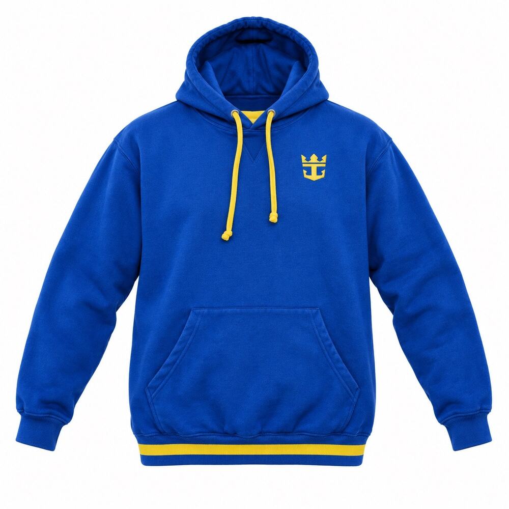 Royal Caribbean Men’s XL Blue Cruise Pullover Hoodie souvenir onboard buy